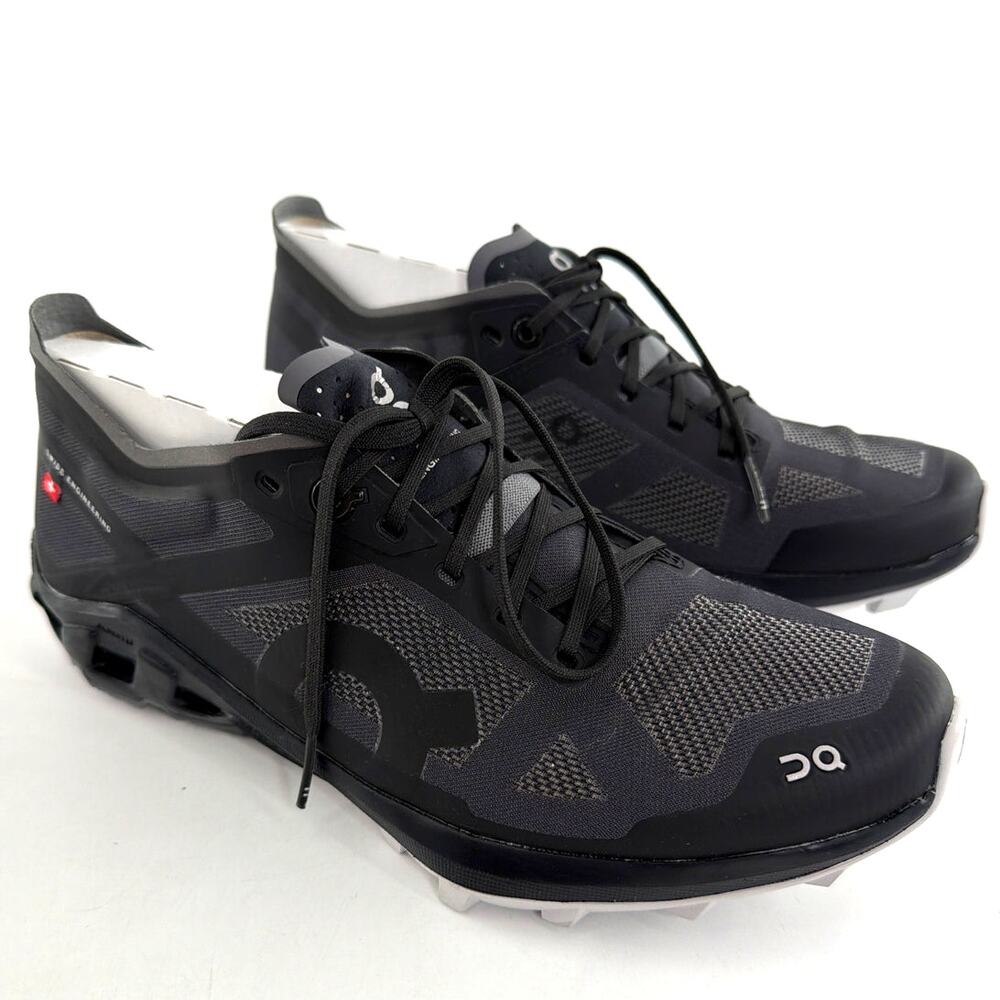 ON Women's Black Glacier Cloudventure Peak 3 Running Shoes Size 7 - Picture 3 of 14